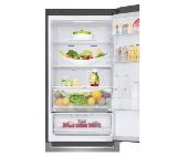 LG GBB61PZHZN, Refrigerator, Bottom Freezer, 341l, LED-display, Total No Frost, LINEAR Cooling, Fresh Zone, Moist Balancer Crisper, Smart Diagnosis, Door Cooling+TM,  A++ energy class, Platinum Silver