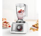 BOSCH MC812S820, Food processor, MultiTalent 8, 1250 W, add.Tritan blender, Citrus press, Dough Tool, Whisk, White - Brushed stainless steel