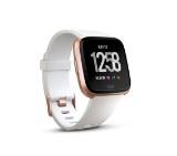 Fitbit Versa NFC, White Band, Rose Gold Case