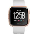 Fitbit Versa NFC, White Band, Rose Gold Case