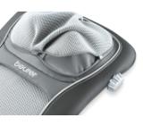Beurer MG 260 HD-2-in-1 Shiatsu seat cover, 4 Shiatsu massage heads, 3 selectable massage areas, 2 speed settings, light and heat function, washable mesh and velour covers, black