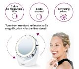 Beurer BS 49 lluminated cosmetic mirror; 12 LEDs; 5 x zoom; 2 mirrors; 11 cm