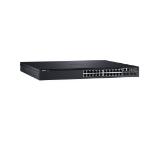 Dell Networking S3124P, L3, PoE+, 24x 1GbE, 2x Combo, 2x 10GbE SFP+ fixed ports, Stacking, IO to PSU air, 1x 715w AC PS, 1Y PS NBD, 210-AIMO