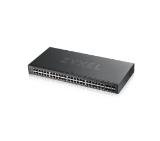 ZyXEL GS1920-48v2, 50 Port Smart Managed Switch 44x Gigabit Copper and 4x Gigabit dual pers., hybrid mode, standalone or NebulaFlex Cloud