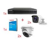 HikVision HiWatch series 4ch recorder + 4 analog cameras 2Mpix + 1 TB HDD