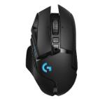 Logitech G502 Wireless Mouse, Lightsync RGB, Lightspeed Wireless, HERO 25K DPI Sensor, 400 IPS, 4x2g + 2x4g Optional Weights, 11 Programmable Buttons, 121g, Black