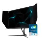 Acer Predator X27, 27" Wide IPS AG, Nvidia G-Sync HDR, 144Hz, 4ms, 100M:1 DCR, 600 cd/m2 (peak 1000), 3840x2160 4K2K, HDMI, DP, USB Hub 3.0, Speakers 2x4W, Height Adjustment, Swivel, Black&Grey+Acer Predator Gaming Mouse Cestus 500 PMW730 Black