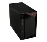 Asustor AS5202T, 2-Bay NAS, Intel Celeron J4005 Dual-Core 2.0 GHz (burst up 2.7 GHz), 2GB SO-DIMM DDR4 (Max. 8GB), 2x 2.5 GbE, 2x 2.5"/3.5" SATA3 HDD or SSD, 3x USB 3.2 Gen 1 Type A, WOW (Wake on WAN), WOL, System Sleep Mode, AES-NI hardware encryption