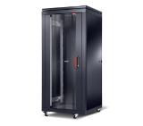 Formrack 19" Free standing rack 26U 600/1000mm, height: 1384 mm, loading capacity: 600 kg, front tempered glass door, openable locking sides and back (does not include castor/feet group)