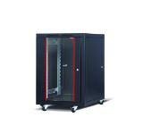 Formrack 19" Free standing rack 16U 600/600mm, height: 942 mm, loading capacity: 600 kg, front tempered glass door, openable locking sides and back (does not include castor/feet group)
