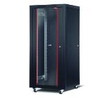 Formrack 19" Free standing rack 26U 600/600mm, height: 1386 mm, loading capacity: 600 kg, front tempered glass door, openable locking sides and back (does not include castor/feet group)