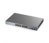 ZyXEL GS1350-26HP, 26 Port managed CCTV PoE switch, long range, 375W