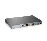 ZyXEL GS1350-26HP, 26 Port managed CCTV PoE switch, long range, 375W