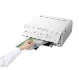 Canon PIXMA TS6251 All-In-One, White + Canon Plus Glossy II PP-201, 5x5", 20 sheets