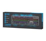 Fury Mechanical gaming keyboard, Tornado, rainbow backlight, jixian blue switch, US layout