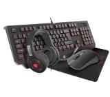 Genesis Gaming Combo Set 4In1 Cobalt 300 Keyboard + Mouse + Headphones + Mousepad, Yu Layout