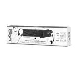 uGo Office combo set 4in1 - keyboard + mouse + headphones + mousepad, US layout