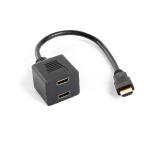 Lanberg adapter HDMI-A (m) -> HDMI-A (f) x2 splitter, 20cm cable