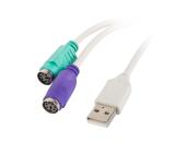 Lanberg adapter USB -> PS/2 x2 whitead-0025-w