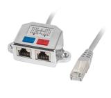 Lanberg adapter LAN splitter RJ45 -> 2x RJ45 ftpad-0026-s