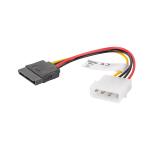 Lanberg molex (m) -> SATA (f), cable 15cm