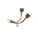 Lanberg molex (m) -> 2x SATA (f), cable 15cm