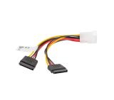 Lanberg molex (m) -> 2x SATA (f), cable 15cm