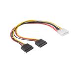 Lanberg molex (m) 4 pin -> 2x SATA (f) 15 pin, cable 30cm