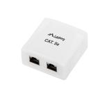 Lanberg surface-mount box CAT.5e FTP shielded 2X RJ45, white