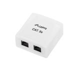 Lanberg surface-mount box CAT.5e UTP UNshielded 2X RJ45, white