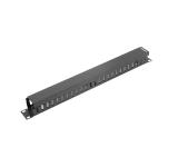 Lanberg 19" cable management panel type A 1U, black