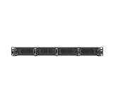Lanberg 19" cable management AK-1203-B brush panel 5 rings- type b 1U, black
