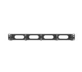 Lanberg 19" cable management AK-1205-B panel 5 rings - type b 1U, black