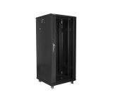Lanberg rack cabinet 19" free-standing 27U / 600x600 self-assembly flat pack, black