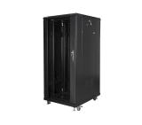 Lanberg rack cabinet 19" free-standing 27U / 600x800 self-assembly flat pack, black