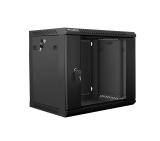 Lanberg rack cabinet 19” wall-mount 9U / 600x450 for self-assembly (flat pack), black