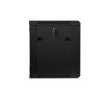 Lanberg rack cabinet 19” wall-mount 9U / 600x450 for self-assembly (flat pack), black