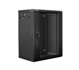 Lanberg rack cabinet 19” wall-mount 15U / 600x450 for self-assembly (flat pack), black