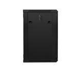 Lanberg rack cabinet 19” wall-mount 15U / 600x450 for self-assembly (flat pack), black