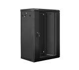 Lanberg rack cabinet 19” wall-mount 18U / 600x450 for self-assembly (flat pack), black