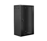 Lanberg rack cabinet 19” wall-mount 22U / 600x450 for self-assembly (flat pack), black