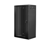 Lanberg rack cabinet 19” wall-mount 22U / 600x450 for self-assembly (flat pack), black