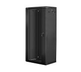 Lanberg rack cabinet 19” wall-mount 27U / 600x450 for self-assembly (flat pack), black