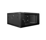 Lanberg rack cabinet 19” wall-mount 4U / 600x600 for self-assembly (flat pack), black