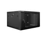 Lanberg rack cabinet 19” wall-mount 6U / 600x600 for self-assembly (flat pack), black