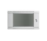 Lanberg rack cabinet 19" wall-mount 6U / 600x600 for self-assembly (flat pack), grey