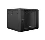 Lanberg rack cabinet 19” wall-mount 9U / 600x600 for self-assembly (flat pack), black