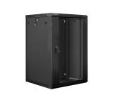Lanberg rack cabinet 19” wall-mount 18U / 600x600 for self-assembly (flat pack), black