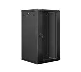 Lanberg rack cabinet 19” wall-mount 22U / 600x600 for self-assembly (flat pack), black