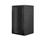 Lanberg rack cabinet 19” wall-mount 22U / 600x600 for self-assembly (flat pack), black